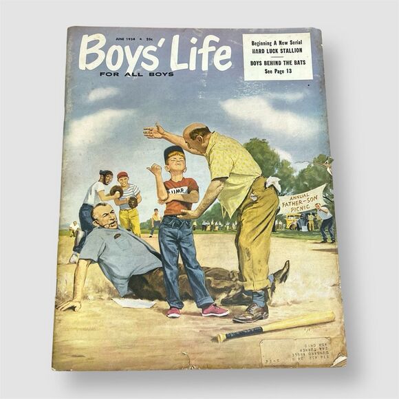 Vintage BOYS LIFE Magazine June 1954 Boy Scouts Advertisement Hard Luck Stallion - Picture 1 of 16